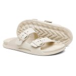 Chinelo Zaven Masculino Birken Com Fivela Ajustável Off White
